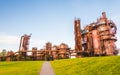 Gas Works Park in sunny day almost sunset, Seattle,Washington,USA. Royalty Free Stock Photo