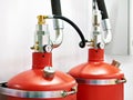 Gas extinguishing modules Royalty Free Stock Photo