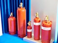 Gas extinguishing modules Royalty Free Stock Photo