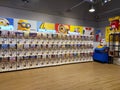A gashapon toy store with Gundam and M&M figures on display Royalty Free Stock Photo