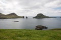 Gasholmur and Tindholmur on the Faroe Islands Royalty Free Stock Photo