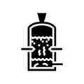 gasification biomass glyph icon vector illustration Royalty Free Stock Photo