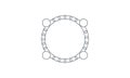 Gasket icon illustration isolated vector sign symbol