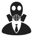 Gasmask Boss Raster Icon Illustration