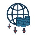 Gasoline barrels with sphere planet oil prices fill style