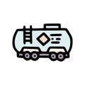 gasoline cistern color vector doodle simple icon