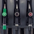 Gasoline and diesel distributor at the gas station Royalty Free Stock Photo