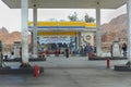 Gasoline filling and children on it in Egypt Royalty Free Stock Photo