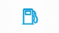 gasoline filling station, column 3d realistic line icon. vector illustration