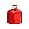 gasoline fuel can metal cartoon vector illustration Royalty Free Stock Photo