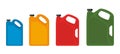 Gasoline fuel canister vector icon. Petrol can gallon gas tank fuel container