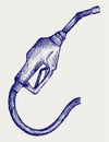 Gasoline fuel. Doodle style