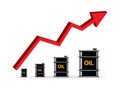 Gasoline Fuel Gas Petrols Oil Stock Value Market Demand Price Hike Rise Increase Up Skyrocket With Graph Chart Diagram Vector.