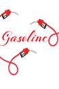 Gasoline fuel illustration, gasoline concept, calligraphy