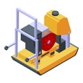 Gasoline generator icon, isometric style