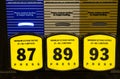 Gasoline grades for car and buses Royalty Free Stock Photo