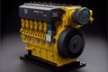 Gasoline Portable Generator Close up on Mobile Backup Generator. Standby Generator - Outdoor Power Equipment.