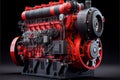 Gasoline Portable Generator Close up on Mobile Backup Generator. Standby Generator - Outdoor Power Equipment.