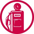 Gasoline pump filling station