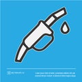 Gasoline pump nozzle icon. Gas station symbol. Vector illustration EPS 10 Royalty Free Stock Photo