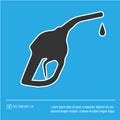 Gasoline pump nozzle icon. Gas station symbol. Vector illustration EPS 10 Royalty Free Stock Photo