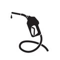 Gasoline pump nozzle sign.Gas station icon. Flat design style Royalty Free Stock Photo