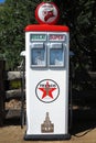 Regular and Super gasoline pumps, vintage item at Australian service station