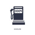 gasoline refilling station icon on white background. Simple element illustration from mechanicons concept