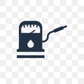 Gasoline refilling station vector icon isolated on transparent b