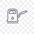 Gasoline refilling station vector icon isolated on transparent b