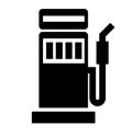 Gasoline refuel station black icon
