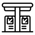 Gasoline station icon outline vector. Diesel energy