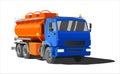 Gasoline Tank Truck; Tanker; Fuel truck. Modern flat Vector illustration Royalty Free Stock Photo