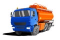 Gasoline Tank Truck; Tanker; Fuel truck. Modern flat Vector illustration Royalty Free Stock Photo