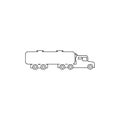 Gasoline tanker outline icon. Element of car type icon. Premium quality graphic design icon. Signs and symbols collection icon for