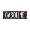 Gasoline vintage rusty metal sign on a white background, vector illustration Royalty Free Stock Photo