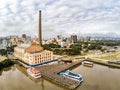 Gasometro building and downtown with Guaiba lake