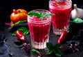 Gaspacho with beet Royalty Free Stock Photo