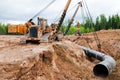 Gaspipeline construction Royalty Free Stock Photo