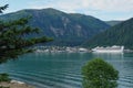 Gastineau Channel and Juneau, Alaska Royalty Free Stock Photo