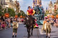 Gaston riding in Disney Villains Parade in Magic KIngdom 255 Royalty Free Stock Photo