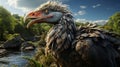 Gastornis are an extinct genus of large flightless birds that lived during the Eocene. generative ai