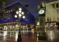 Gastown Steam Clock on a Rainy Night Royalty Free Stock Photo