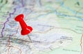 Gastre, Argentina pin on map Royalty Free Stock Photo