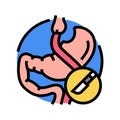 gastric bypass gastroenterologist color icon vector illustration