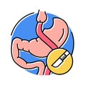 gastric bypass gastroenterologist color icon vector illustration