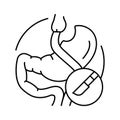 gastric bypass gastroenterologist line icon vector illustration