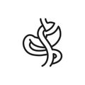 Gastric bypass Roux-en-Y line icon. Isolated vector element.