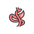 Gastric bypass Roux-en-Y line icon. Isolated vector element.