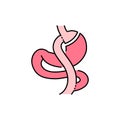 Gastric bypass Roux-en-Y olor line icon. Pictogram for web page, mobile app, promo.